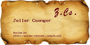 Zeller Csongor névjegykártya